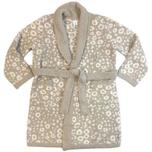 Member's Mark Women's Premier Luxury Collection Cozy Wrap Robe in Taupe Leopard